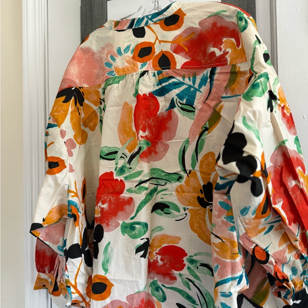 Anthropologie Crisanta Poplin Button Down Cotton Shirt - Picture 11 of 15